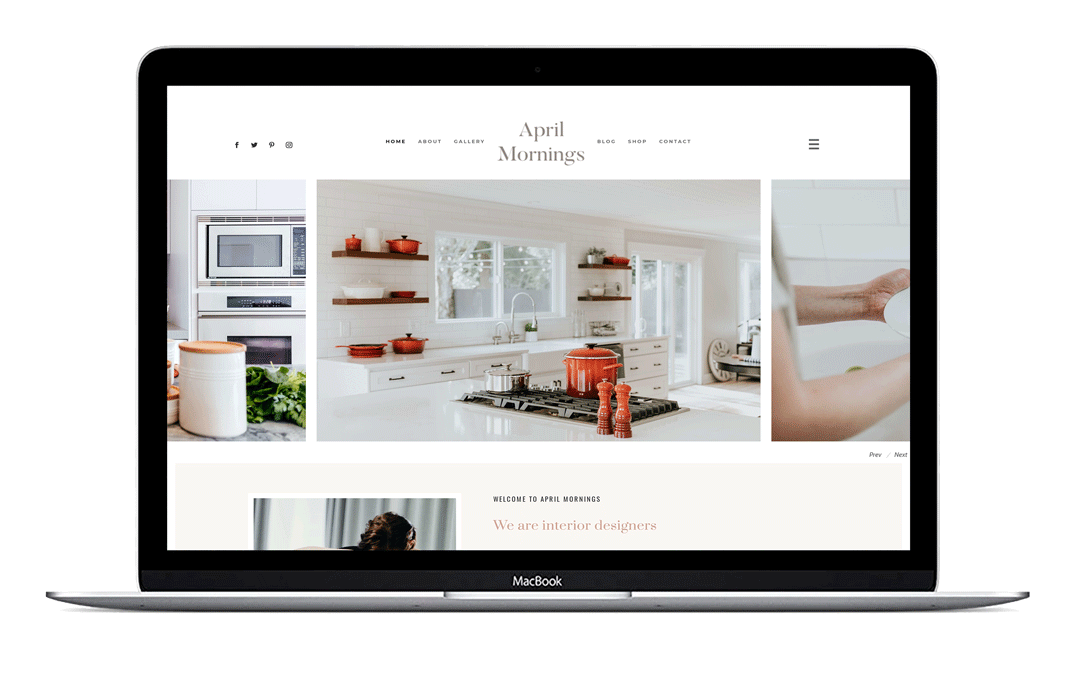 April Mornings Divi Child Theme is an exceptionally well suited Divi Theme for interior designers and creative entrepreneurs. Beautifully styled with all the pages you need to promote your website, this Divi Child Theme is a must have.