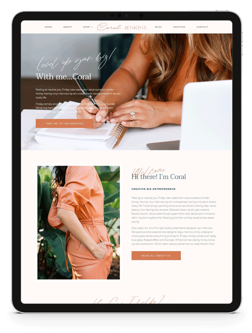 Feminine Divi Child Themes & Divi Templates for Business Websites We design high end Divi child themes for the small business entrepreneur, the coaching guru, the creative blogger - you name it we will design it. Install a divi child theme on your domain at the fraction of the cost of what hiring a web designer would normally charge for a custom website. Best part of our service, is that we love our customers and we offer stellar support if you need it.