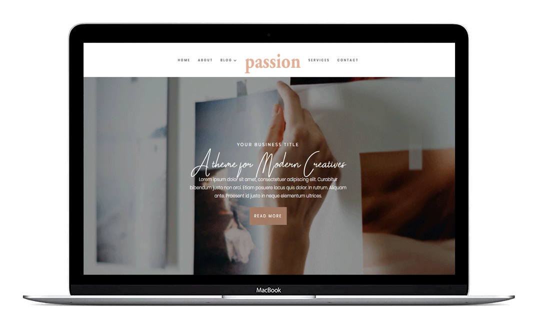 Passion Feminine Divi Child Theme is a  custom designed divi child theme layout for business websites, podcasters and social media managers. Time to get passionate about your business with this gorgeous Divi Child Theme.