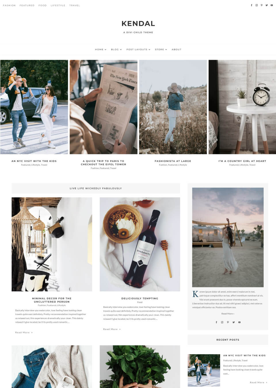 Kendal Divi Blog Theme