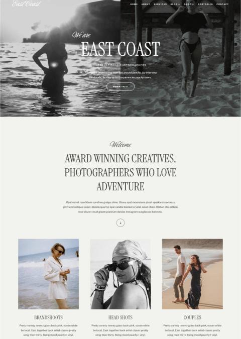 East Coast Divi Photography Template